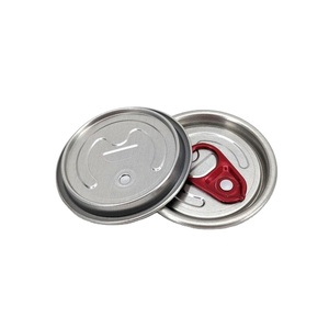 Chất lượng cao đầy đủ mở nắp 202 # B64 sot cấp thực phẩm dập nổi kéo Vòng nhôm đồ uống uống nước trái cây bia soda có thể kết thúc 360 Nắp - Product Image 1
