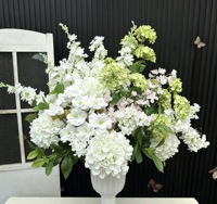 Offre Spéciale : Décoration Florale Réaliste pour Allée de Mariage – Arrangements de Chemin de Table Artificiels Verts et Blancs pour Allée de Mariage