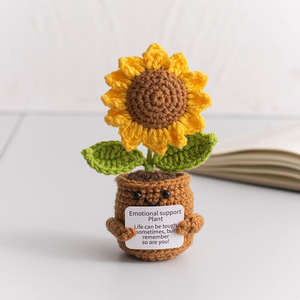 Positive Sunflower Doll Knitting <strong>Thank</strong> You <strong>Listening</strong> Appreciation Gift Coworker Bestie Wedding Valentine's Day Christmas - Product Image 3