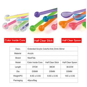 Modern klasik 37cm 38cm pemanjang akrilik warna-warni seni minuman pengaduk tongkat aduk panjang - Product Image 3