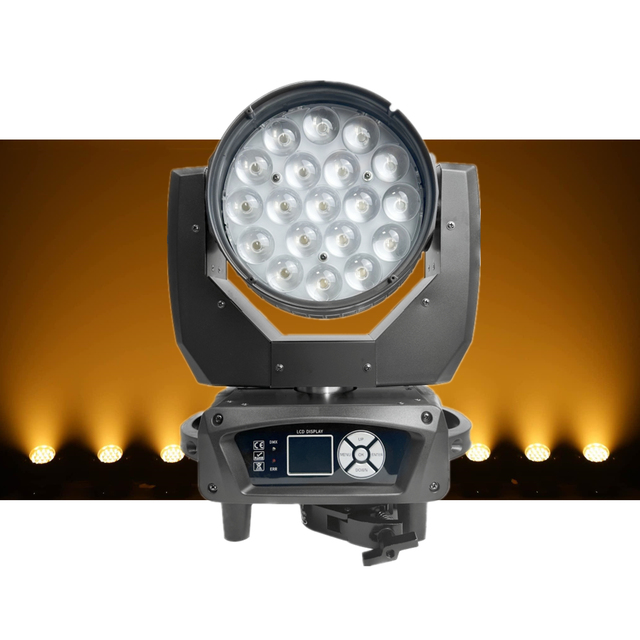 Mac Aura 19x15w Professional DJ Stage Moving Head Light LED Wash Beam Zoom 19*15W DMX512 Control for Nightclub Party Disco
