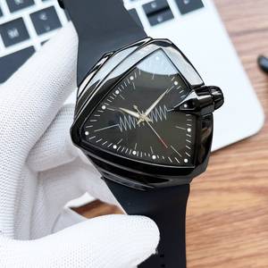 Montres pour hommes Ventura Triangle Luxe - Montre mécanique automatique pour hommes Cadran ECG Bracelet en silicone pour hommes - Product Image 6