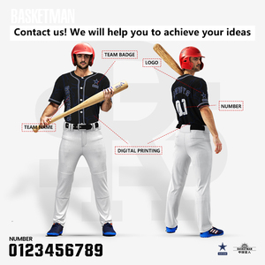 Maillot de baseball unisexe personnalisable uniforme de sport respirant pour adultes jeunes technique d'impression par sublimation pour les sports de club - Product Image 2