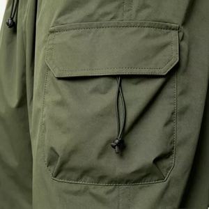 Pantalon <span class=keywords><strong>cargo</strong></span> ample et oversize pour homme de haute qualité, taille élastique, <span class=keywords><strong>en</strong></span> coton noir uni, style streetwear décontracté, taille mi-haute - Product Image 6