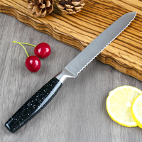 Ensemble de couteaux de cuisine ambidextres STELLAR Professional en acier inoxydable à manche creux, 5 pièces, longueur de lame 8-9,9 pouces pour