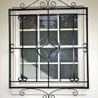 Sécurité de fenêtre décorative en fer, grille design personnalisé, OEM, nouvelle collection 2021