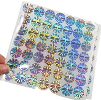 Autocollants holographiques anti-effraction personnalisés, autocollants holographiques 3D ronds avec support anti-effraction