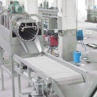Rol trommel met borstel wasmachine groenten fruit