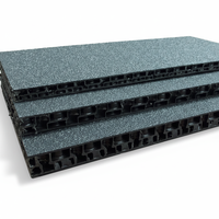 Panneau alvéolé en PP noir texturé mat 2440x1220mm 7mm 10mm pour flight cases, boîtes ATA et feuilles alvéolées