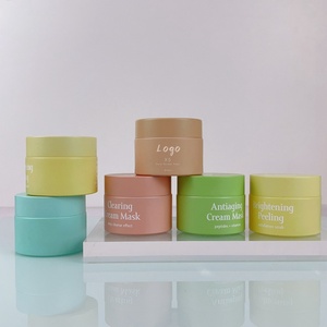 Cosmetic Skincare Printed <b>Empty</b> OEM Face Eye Cream Container Glass <b>Jar</b> 30g 50g 100g Yellow Blue pink Face Cream Glass <b>Jar</b> - Product Image 5