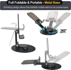 Accessoires pour téléphone, moniteur 7" - 15.6", plus d'angles, pliable à 360° °   Support de téléphone portable antidérapant en silicone pliable - Product Image 4