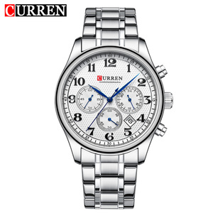 Montres à quartz de luxe décontractées CURREN 8466 pour homme, affichage double calendrier et semaine, montre en acier inoxydable pour affaires - Product Image 2