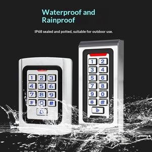 防水オールインワンアクセス制御システム（スワイプカード、パスワード、NFC対応、金属製、シルバー/ブラック、屋外用鉄製ドアロック） - Product Image 6