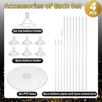 Kit de support de ballons en acrylique transparent LINGKAI, centre de table, porte-ballons avec base pour la décoration de fête d'anniversaire ou de mariage