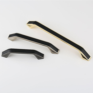 Simple Design Luxury Black Kitchen Drawer Handles Furniture Cabinet Modern Cabinet Pulls Knob Handles