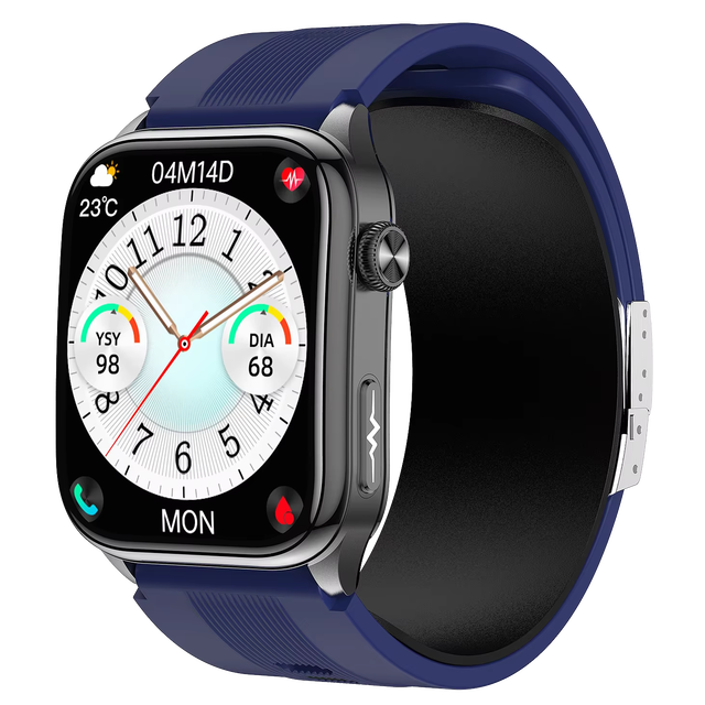 S101 ECG Heart Rate True Blood Pressure Health Smart Watch ECG Blood Oxygen BT Call NFC Fitness Tracker AMOLED Smart Watch