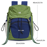 Neuer Sport Freizeit wasserdichter Polyester Rucksack Vielseitiges Farb block design Pendel wandern mit großer Kapazität