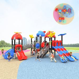 Grand équipement d'amusement extérieur combinaison balançoire et toboggan pour la place communautaire pour les installations de jeux pour enfants - Product Image 1