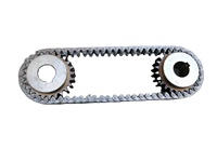Chaîne de Convoyeur à Dents en Acier Silencieuse C4 C5 C6 C8 CL06 CL08 CL10 CL12 CL16 CL20 Pignon - Transmission Personnalisée Non Standard