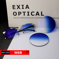 Lentes de Sol EXIA M6B con Gradiente Azul 1.61 MR-8 de Poliuretano UV400 Anti-Impactos con Revestimiento Azul SHMC Curva 3