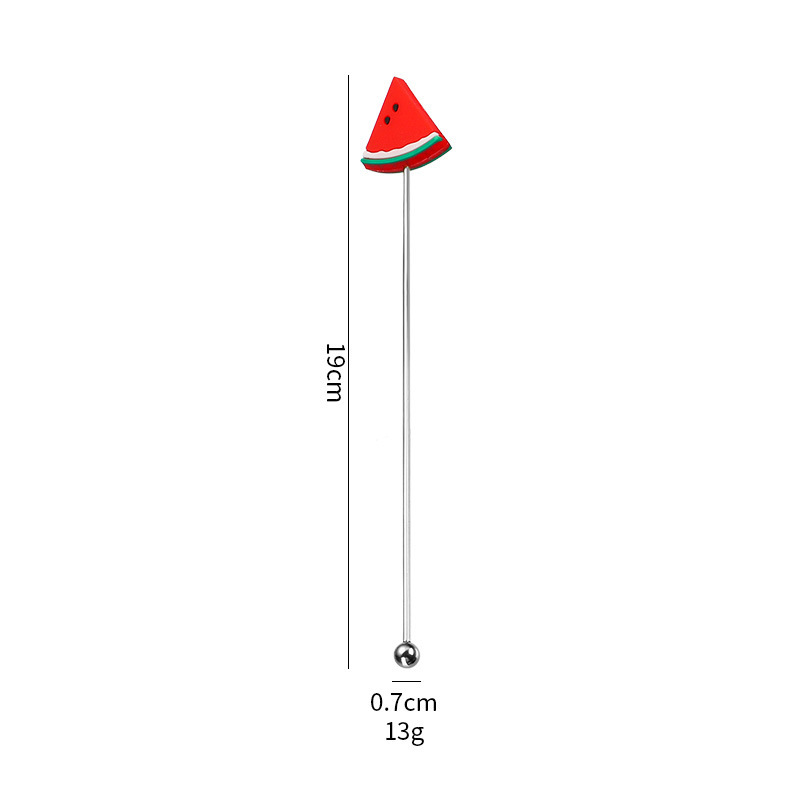 304 material 19cm sandía revolviendo palo [plata]