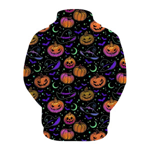 Felpa con cappuccio di <span class=keywords><strong>Halloween</strong></span> per uomo Drop Shipping stampata a sublimazione con cappuccio in poliestere a maniche lunghe - Product Image 2