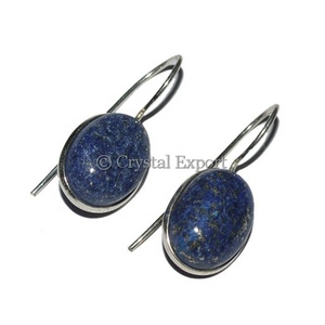 Boucles d'oreilles Lapis-Lazuli, accessoires en cristal, pierres précieuses, exportation - Product Image 1