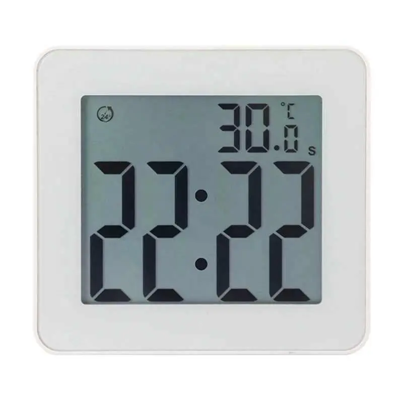 Jam Dinding Digital Dioperasikan dengan Baterai, Jam Meja dengan Suhu, Tampilan LCD Jam Alarm Digital untuk Rumah Kantor