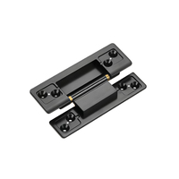 Charnière de porte invisible 3D réglable en alliage de zinc noir moderne, 180°, épaisseur 4 mm, pour portes en bois – Meilleure vente