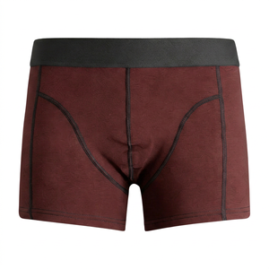 <b>Custom</b> Embroidered Logo Men's Breathable Modal Eco-Friendly Knitted <b>Boxers</b> Briefs Disposable Underwear - Product Image 5