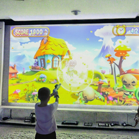 Système de divertissement interactif mural par projection tactile pour enfants, écoles et centres commerciaux