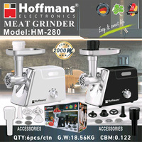 Оптовая продажа: Мясорубка Hoffmans HM-280, 2 л, 2000 Вт, быстрая машина для измельчения мяса, чеснока, перца, для рынка Африки