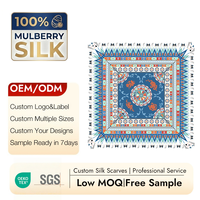 Écharpe en soie sergé roulée à la main, faible MOQ, 100 % soie de mûrier, imprimée numériquement sur mesure, bandana foulard personnalisable pour femme