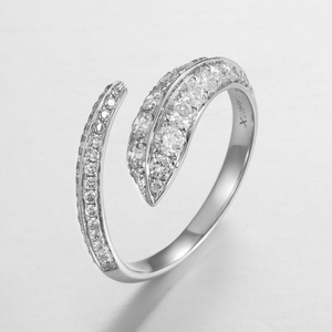 New Simple Full Set Women's <b>Open</b> <b>Ring</b> Light Luxury Exquisite Fashion High Quality Wedding Jewelry Wholesale - Product Image 1