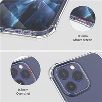 Étui de téléphone transparent en TPU antichoc pour iPhone 16 15 14 13 12 11 Pro Max Mini SE2020 XS XR XS MAX 8 7 Plus