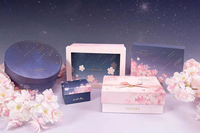 Boîte cadeau recyclée de forme personnalisée, raffinée, avec ruban, pour bijoux et fleurs, avec tiroir, gaufrage, pelliculage mat, revêtement UV et vernis.