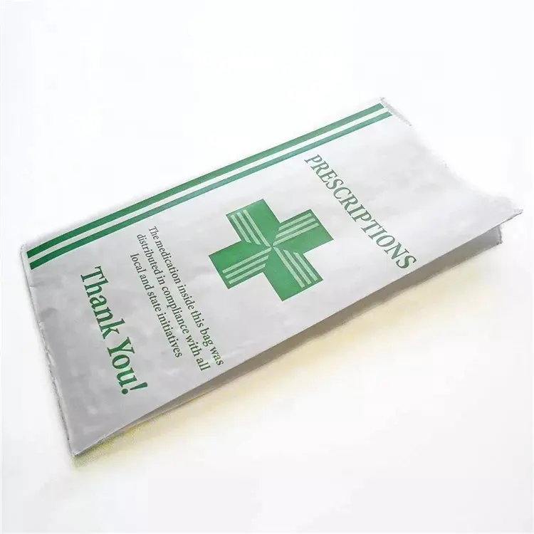 Özel Logo baskılı tıp paket kağıdı eczane kağıt torbalar