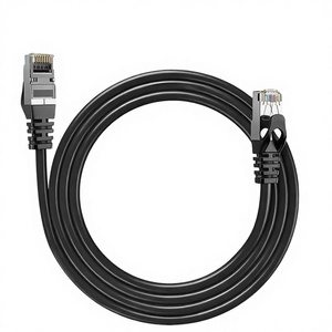 Câble Ethernet FTP Cat6 D-Sunty pour extérieur, LAN 1m/10m/30m, 8 conducteurs solides, certifié ROHS, cuivre pur, gaine en PVC blindée, noir - Product Image 1