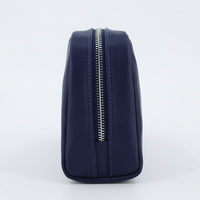 Sac de toilette imperméable en PU pour homme avec logo personnalisé, sac de toilette pour le voyage, sac de maquillage, organiseur, sac de maquillage pour homme