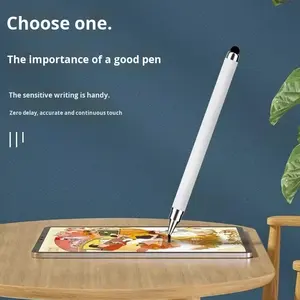 Stylet capacitif double tête, pointe en plastique et silicone, stylo tactile double usage compatible avec la plupart des écrans tactiles, <span class=keywords><strong>montage</strong></span> vidéo, dessin - Product Image 3