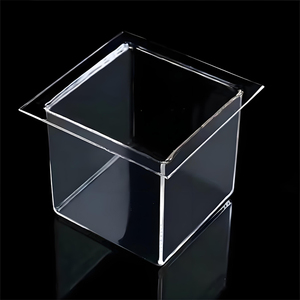 Thạch anh hòm vuông xi lanh nhiệt độ cao ống lò crucible văn hóa món ăn bể thủy tinh container vuông thuyền hộp với bìa - Product Image 5