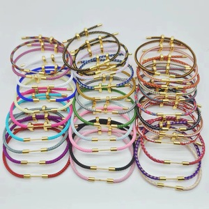 Wholesale Wire <b>Rope</b> Semi-finished <b>Bracelet</b> Cord Gold Screw Slider DIY Jewelry Making <b>Bracelets</b> Accessories - Product Image 3