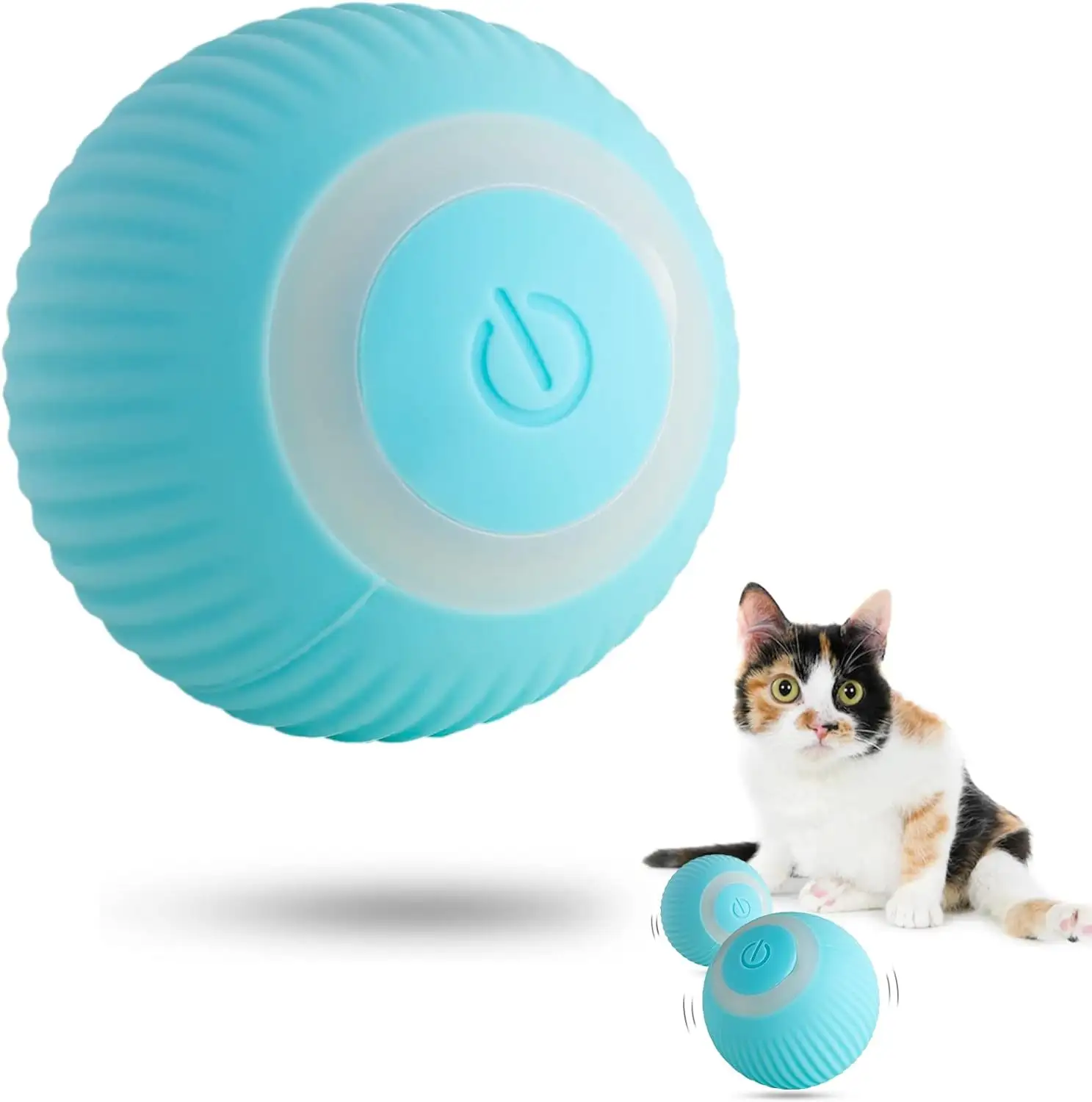 Pelota de juguete interactiva inteligente de gravedad para mascotas, pelota de juguete para gatos, molares resistentes a mordeduras y alivian el aburrimiento, pelota inteligente eléctrica para gatos