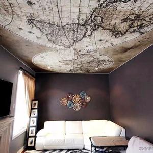 ZHIHAI matériaux de construction intérieur de la maison carte du monde imprimée décoration de plafond <span class=keywords><strong>en</strong></span> pvc souple - Product Image 1
