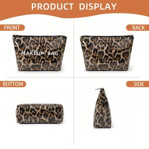 Bolsa de Cosméticos de PVC Personalizada con Estampado de Leopardo, Bolsa de Almacenamiento de Artículos de Aseo Impermeable, Organizador de Maquillaje para Mujer - Product Image 4