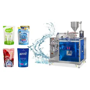Liquid Detergent Premade Stand Up Pouch Bag Filling And Sealing Packaging Packing Machine