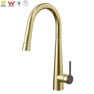 Rubinetto da Cucina Watermark in Oro Spazzolato <span class=keywords><strong>con</strong></span> Funzione Spray per Verdure, <span class=keywords><strong>Miscelatore</strong></span> Estraibile per Lavello - Product Image 1
