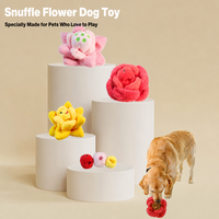 Jouet pour chien en peluche Snuffle Flower couineur, tapis de recherche interactif, distributeur de nourriture lente, jouet à mâcher pour chiot, vente en gros, usine OEM personnalisée