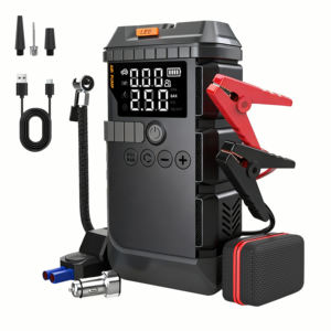 CARZIP OEM 12V 12000mAh 150PSI 휴대용 에어 컴프레서 점프 스타터 타이어 인플레이터 오토바이/트럭 부스터 LED 라이트 비상용 - Product Image 1