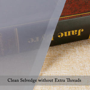 OWENIE Rideau de fenêtre en tissu transparent uni à <span class=keywords><strong>passe</strong></span>-<span class=keywords><strong>tringle</strong></span>, pour salon - Product Image 6